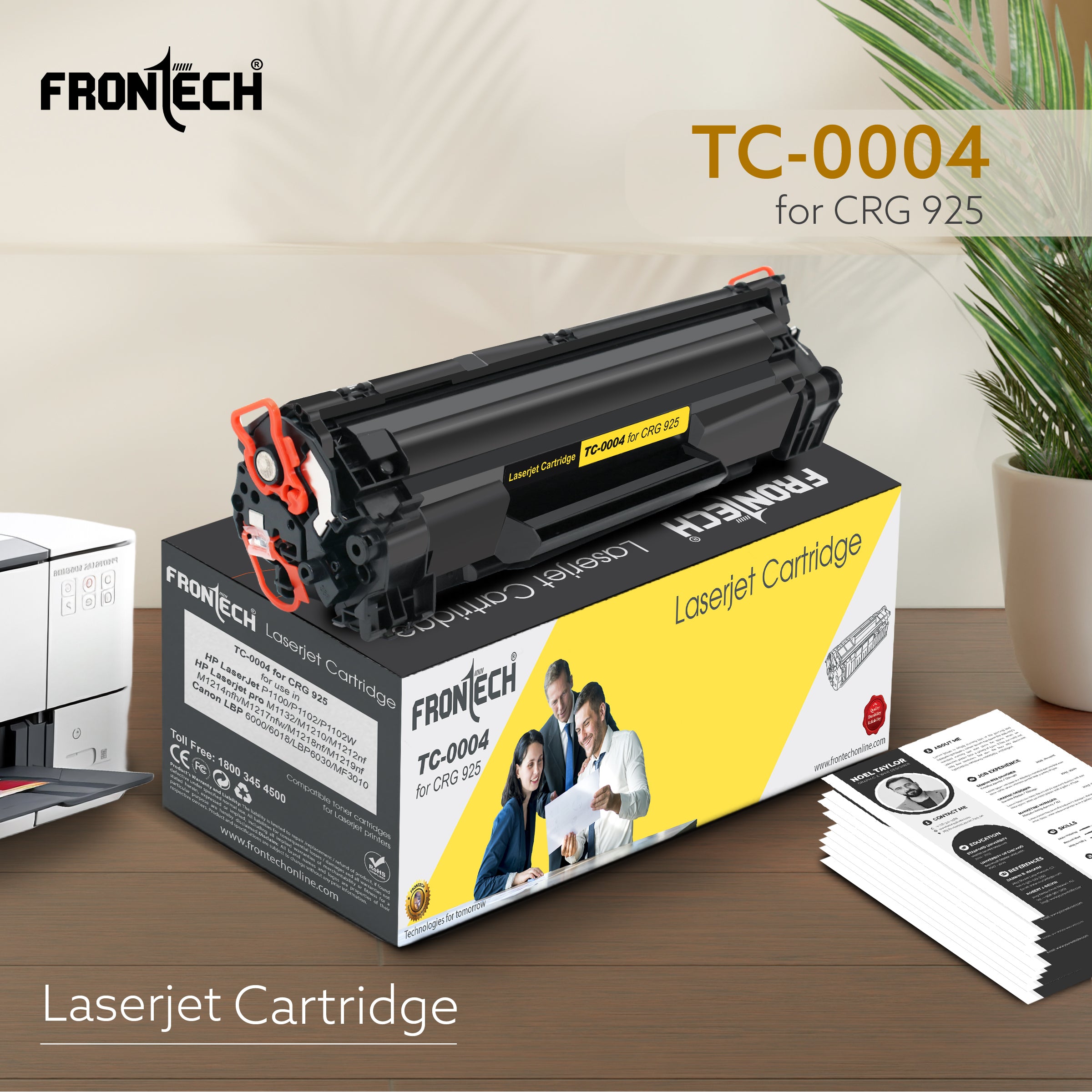Frontech CRG-925 Toner Cartridge | Compatible with HP LaserJet P1100-MF3010 Series (TC-0004) Frontech CRG-925 Toner Cartridge | Compatible with HP LaserJet P1100-MF3010 Series (TC-0004)